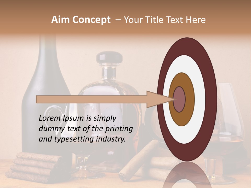 Cognac Smoking Booze PowerPoint Template