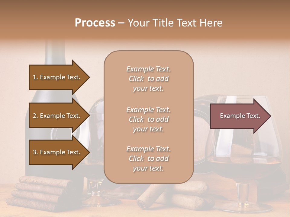 Cognac Smoking Booze PowerPoint Template