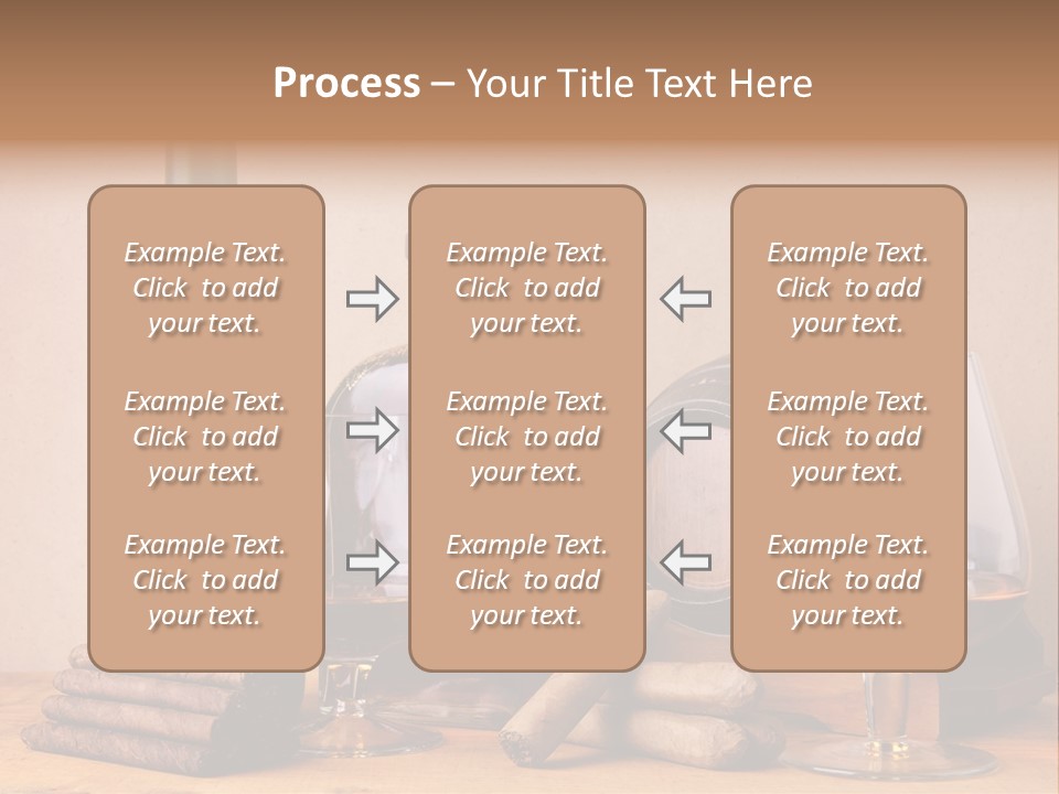 Cognac Smoking Booze PowerPoint Template