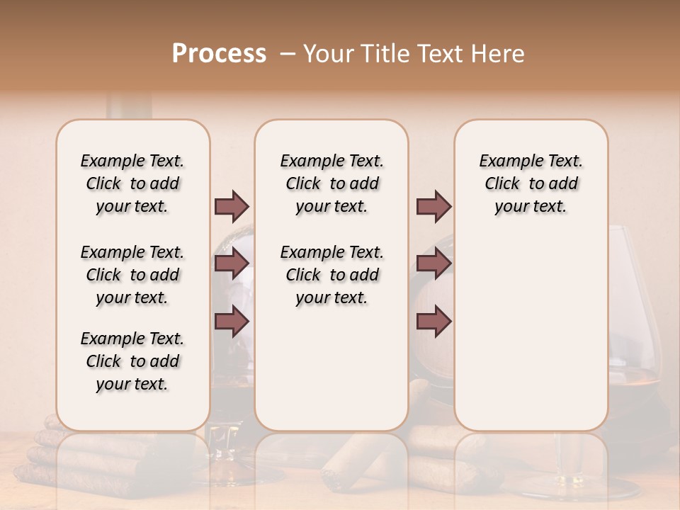 Cognac Smoking Booze PowerPoint Template