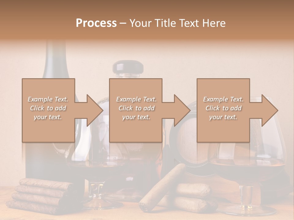 Cognac Smoking Booze PowerPoint Template