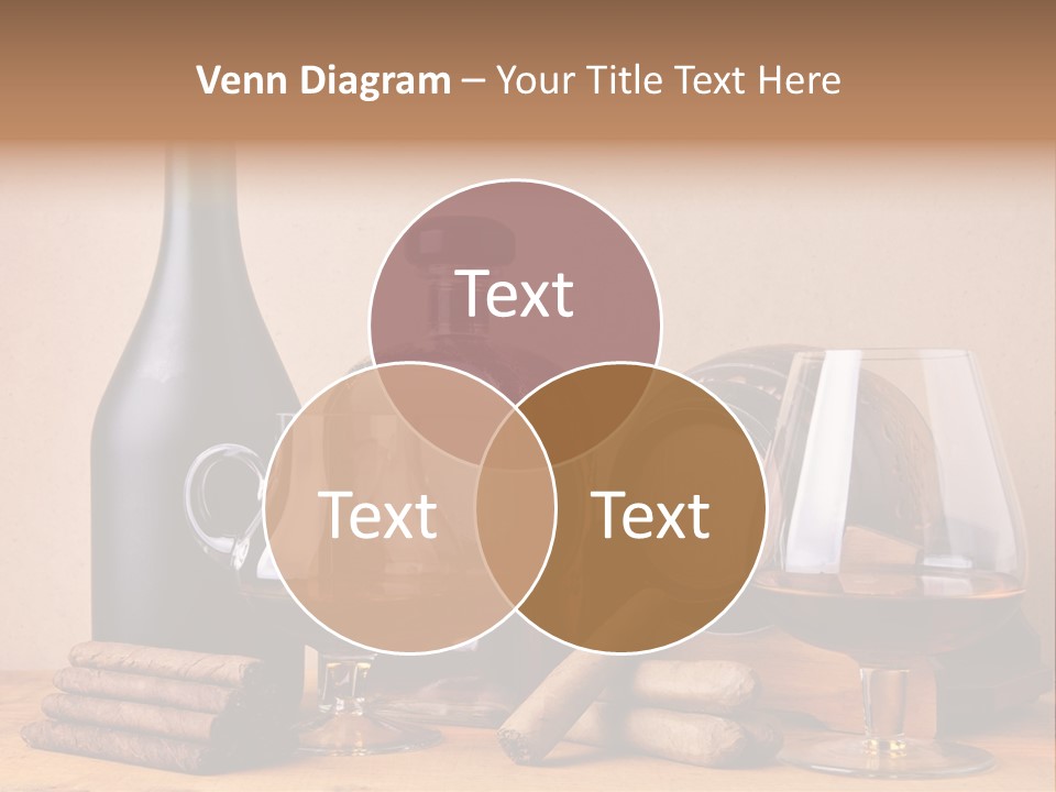 Cognac Smoking Booze PowerPoint Template