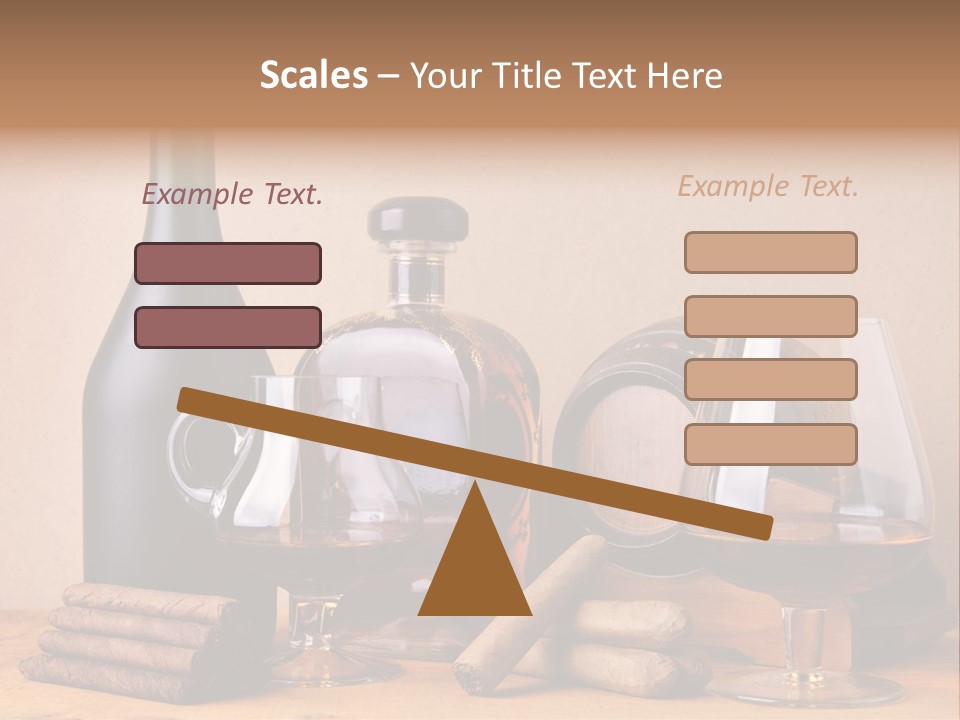 Cognac Smoking Booze PowerPoint Template