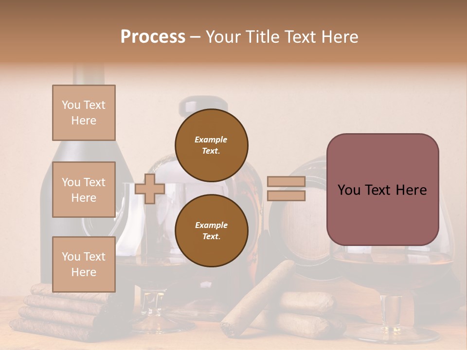 Cognac Smoking Booze PowerPoint Template