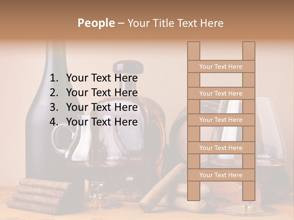 Cognac Smoking Booze PowerPoint Template
