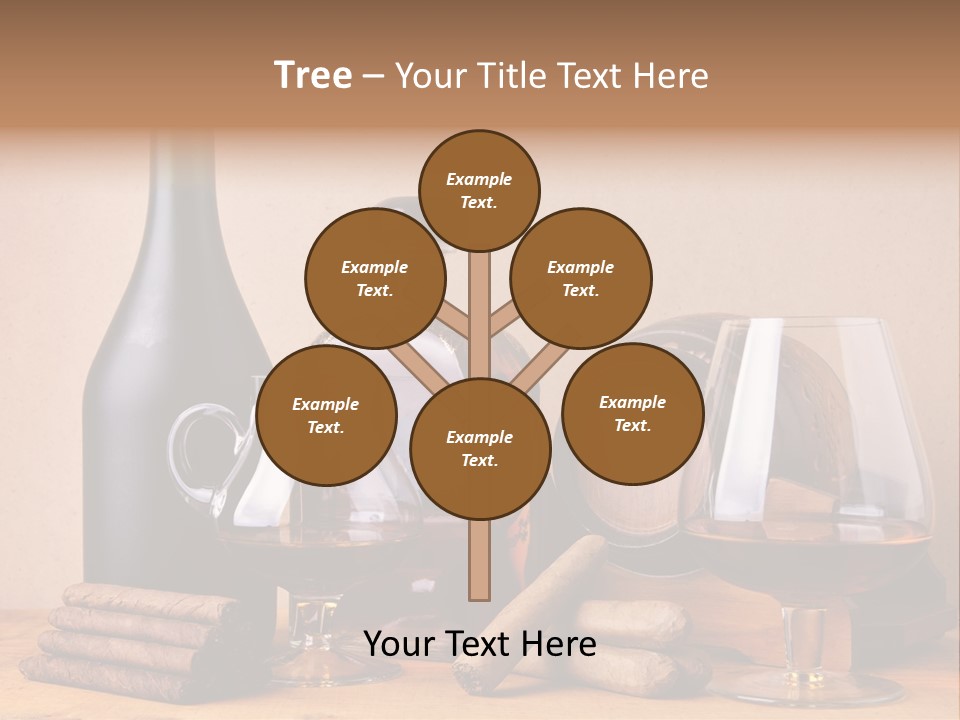 Cognac Smoking Booze PowerPoint Template