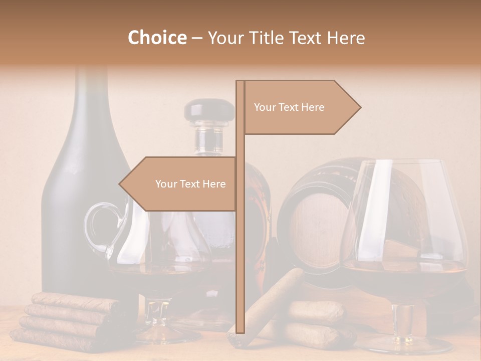 Cognac Smoking Booze PowerPoint Template