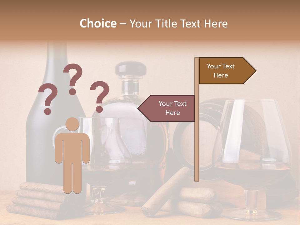 Cognac Smoking Booze PowerPoint Template