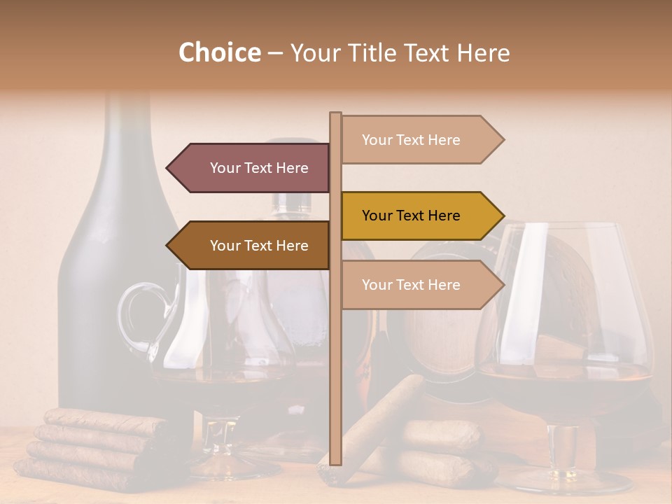 Cognac Smoking Booze PowerPoint Template