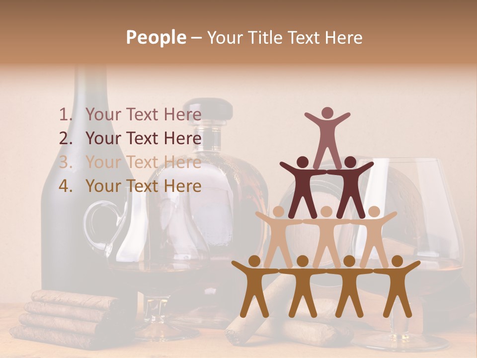Cognac Smoking Booze PowerPoint Template