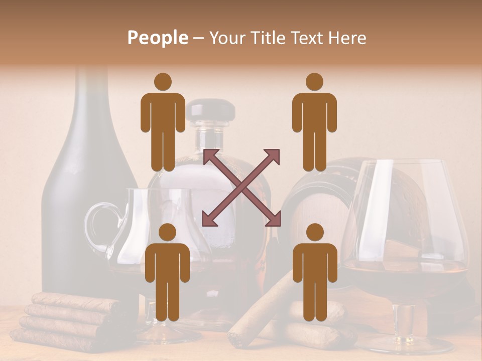 Cognac Smoking Booze PowerPoint Template