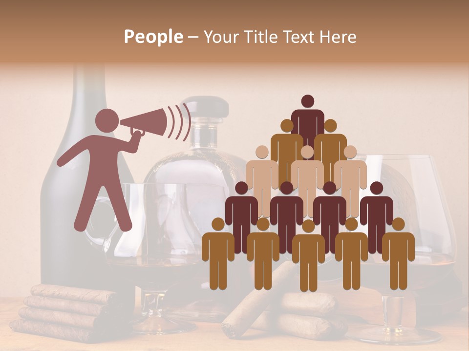 Cognac Smoking Booze PowerPoint Template