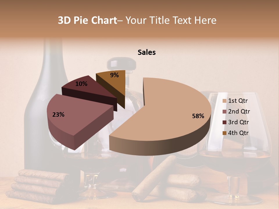 Cognac Smoking Booze PowerPoint Template