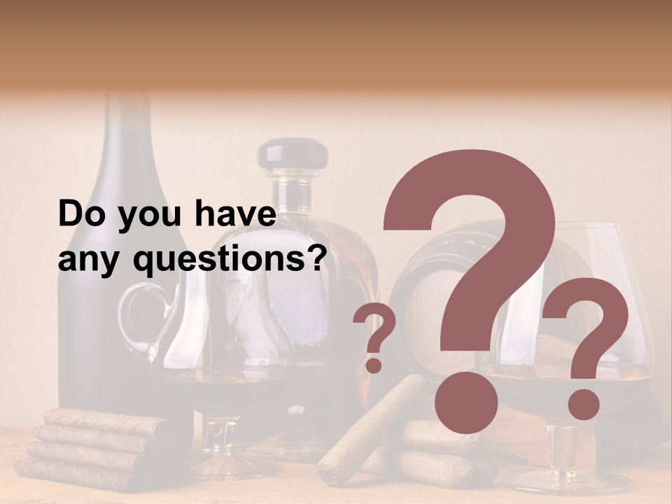 Cognac Smoking Booze PowerPoint Template