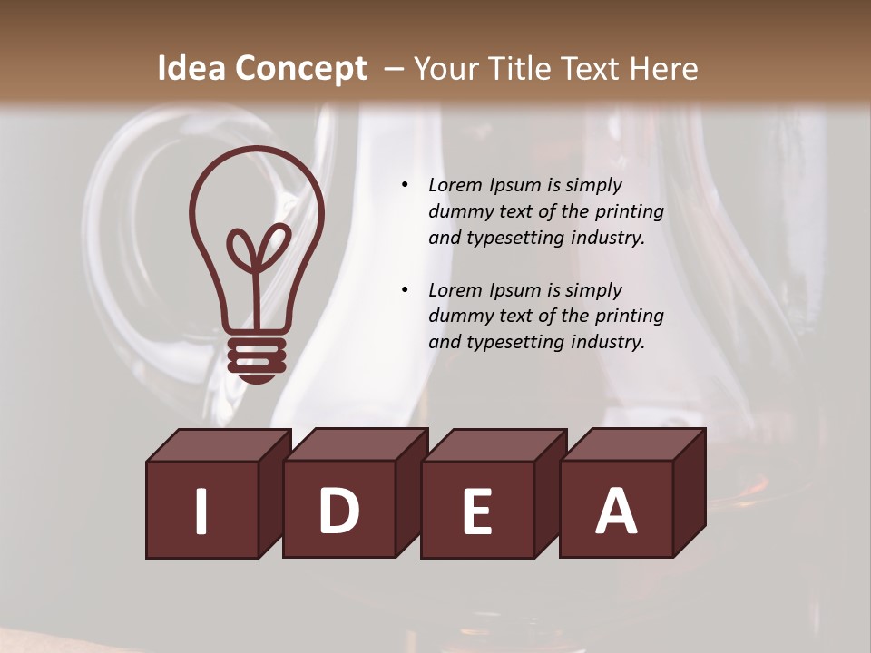 Liquor Close Up Cognac PowerPoint Template