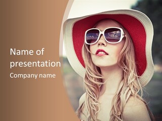 Hot Woman Water PowerPoint Template