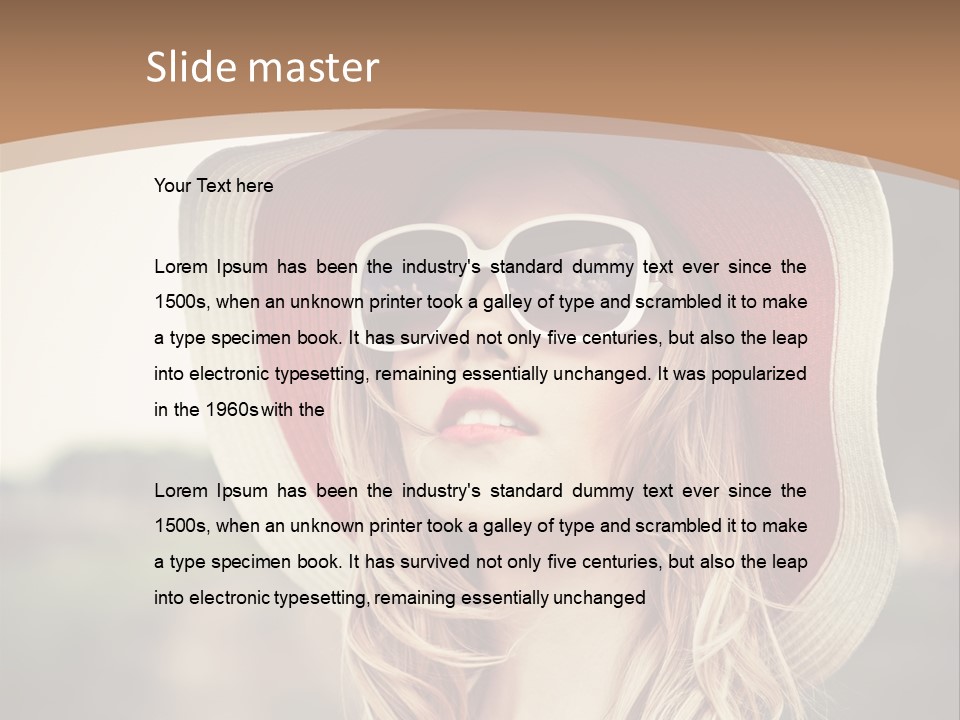 Hot Woman Water PowerPoint Template