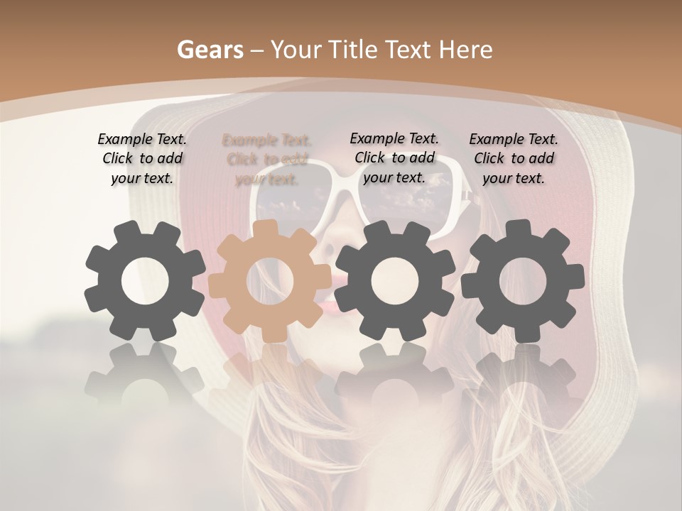 Hot Woman Water PowerPoint Template