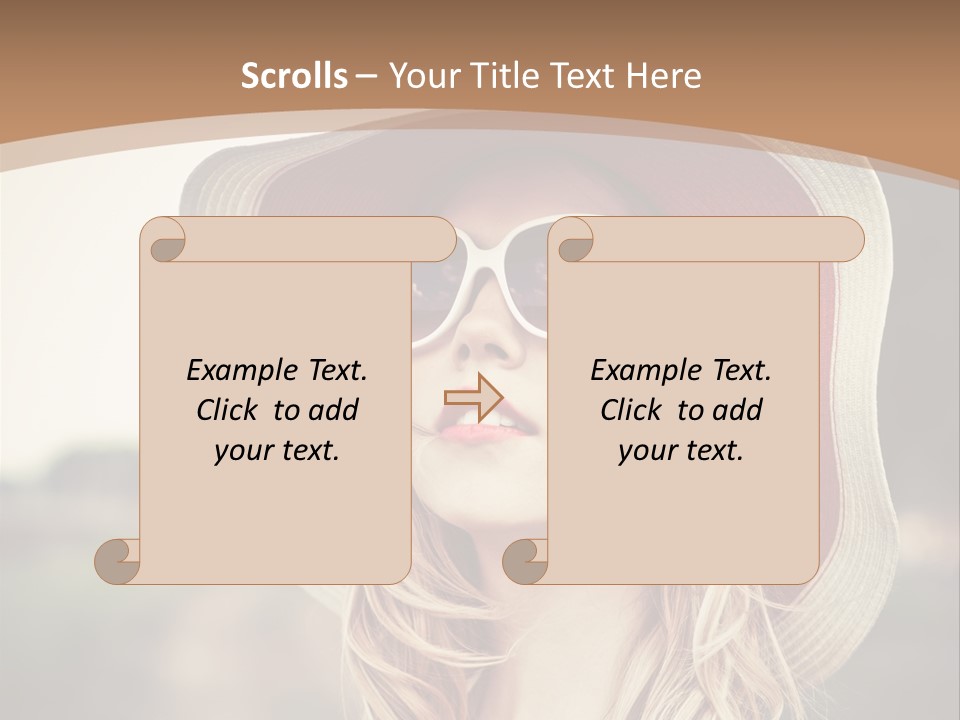 Hot Woman Water PowerPoint Template