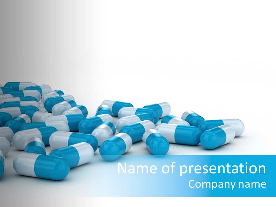 Painkiller Close Up Medicament PowerPoint Template