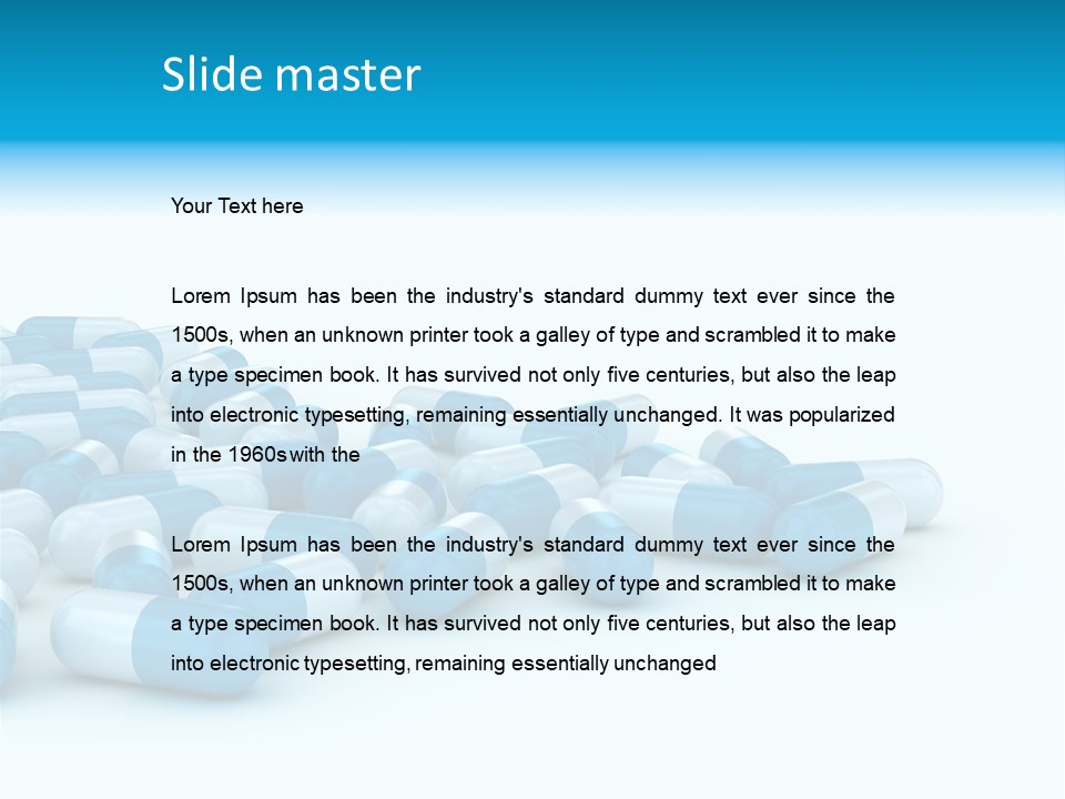 Painkiller Close Up Medicament PowerPoint Template