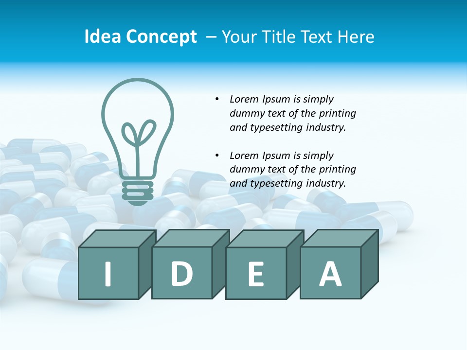 Painkiller Close Up Medicament PowerPoint Template