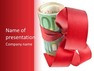 Coin Ribbon Roller PowerPoint Template