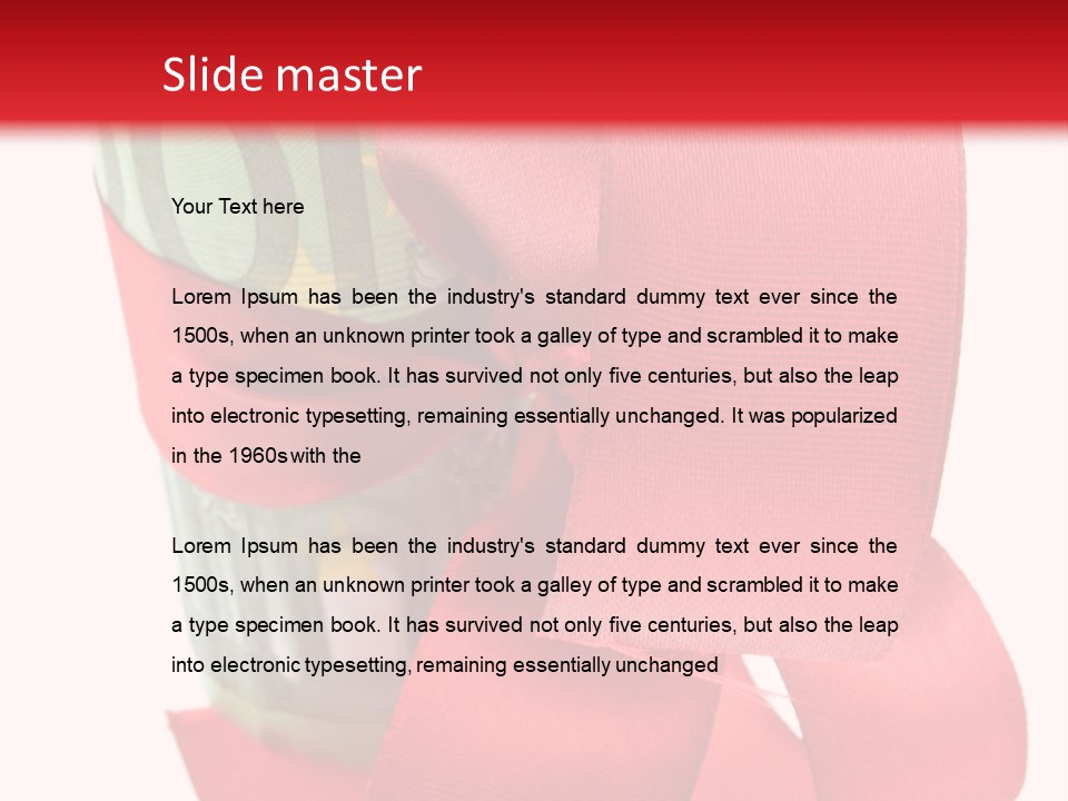 Coin Ribbon Roller PowerPoint Template