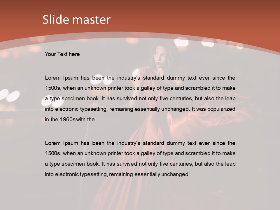 Hairstyle Hair Model PowerPoint Template