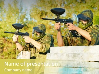 Weapon Team Cover PowerPoint Template