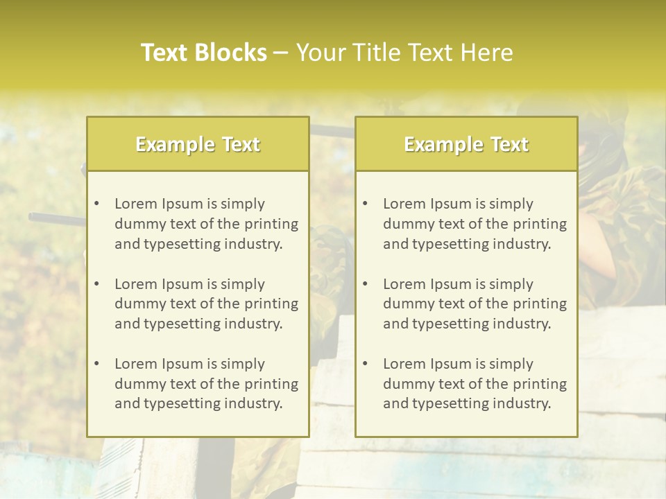 Weapon Team Cover PowerPoint Template
