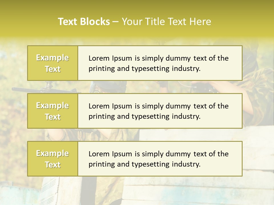 Weapon Team Cover PowerPoint Template