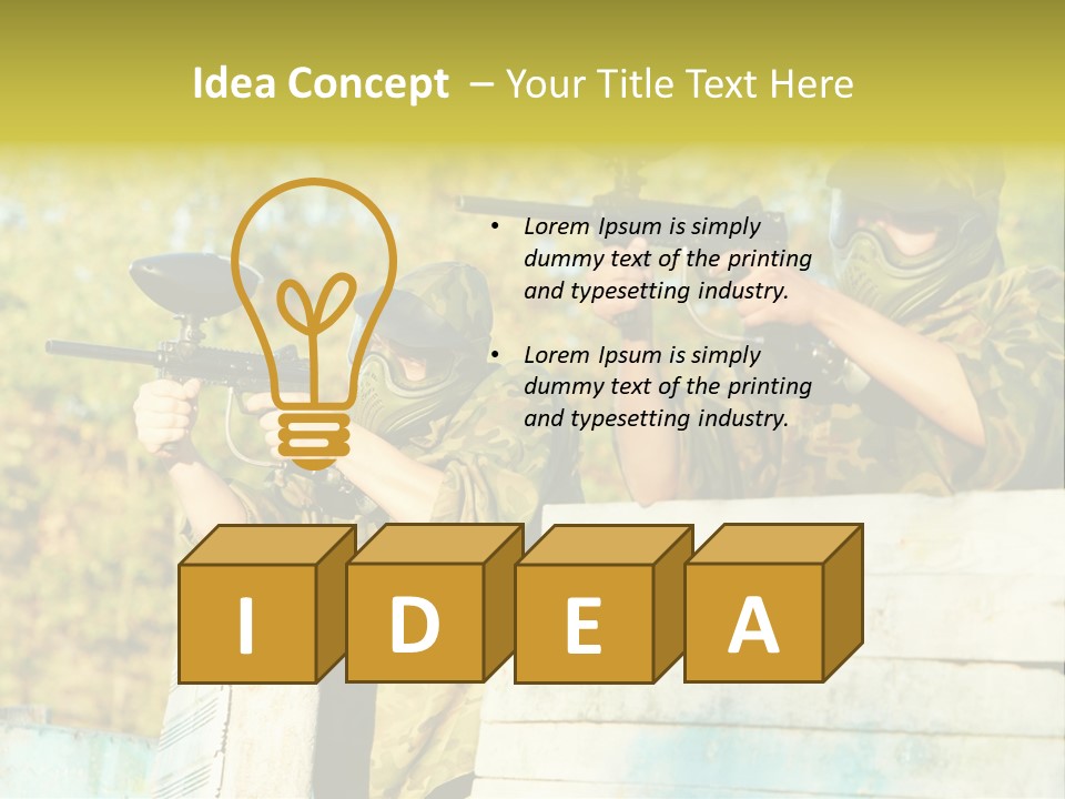 Weapon Team Cover PowerPoint Template