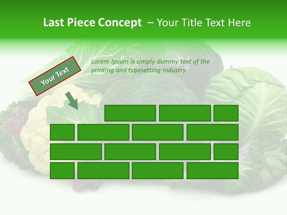 Brussels Cabbages Coleseed PowerPoint Template