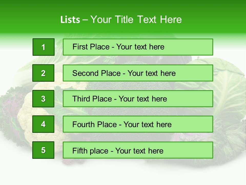 Brussels Cabbages Coleseed PowerPoint Template