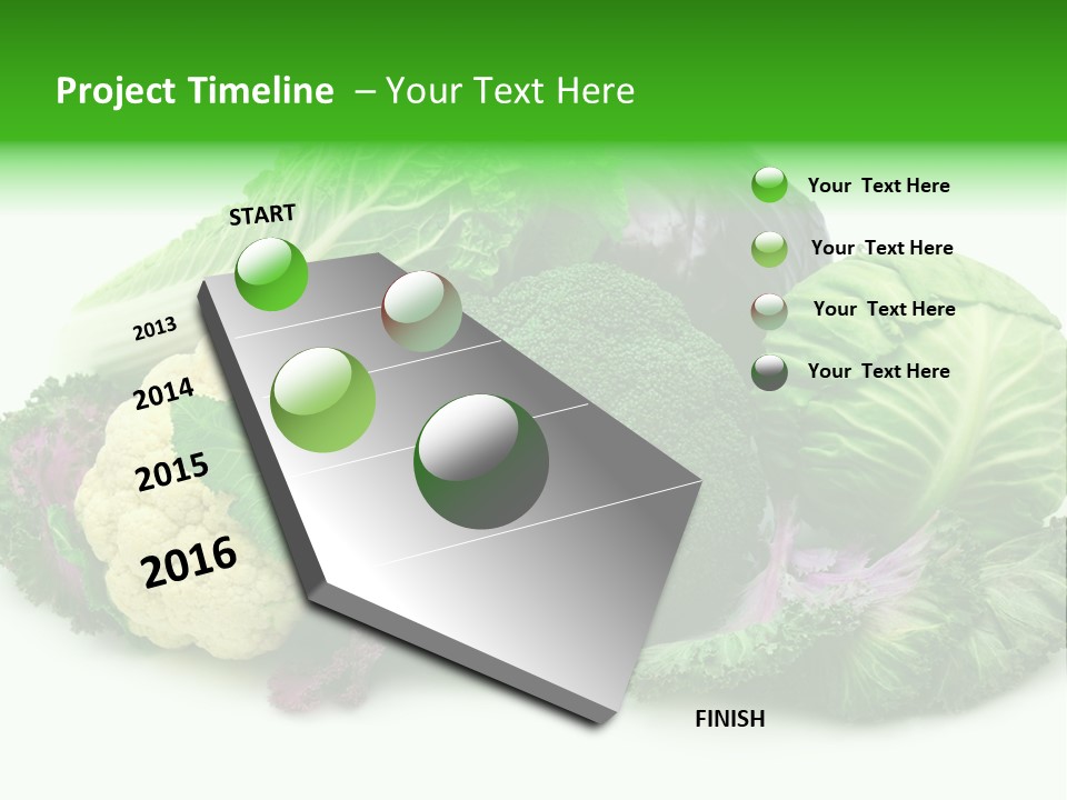 Brussels Cabbages Coleseed PowerPoint Template