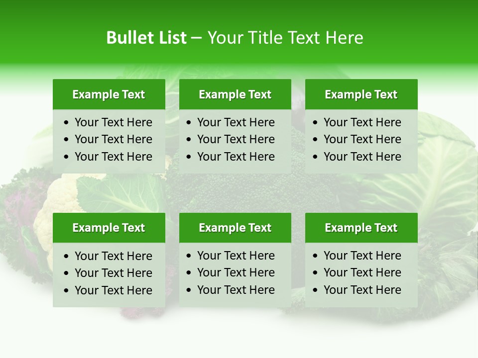 Brussels Cabbages Coleseed PowerPoint Template