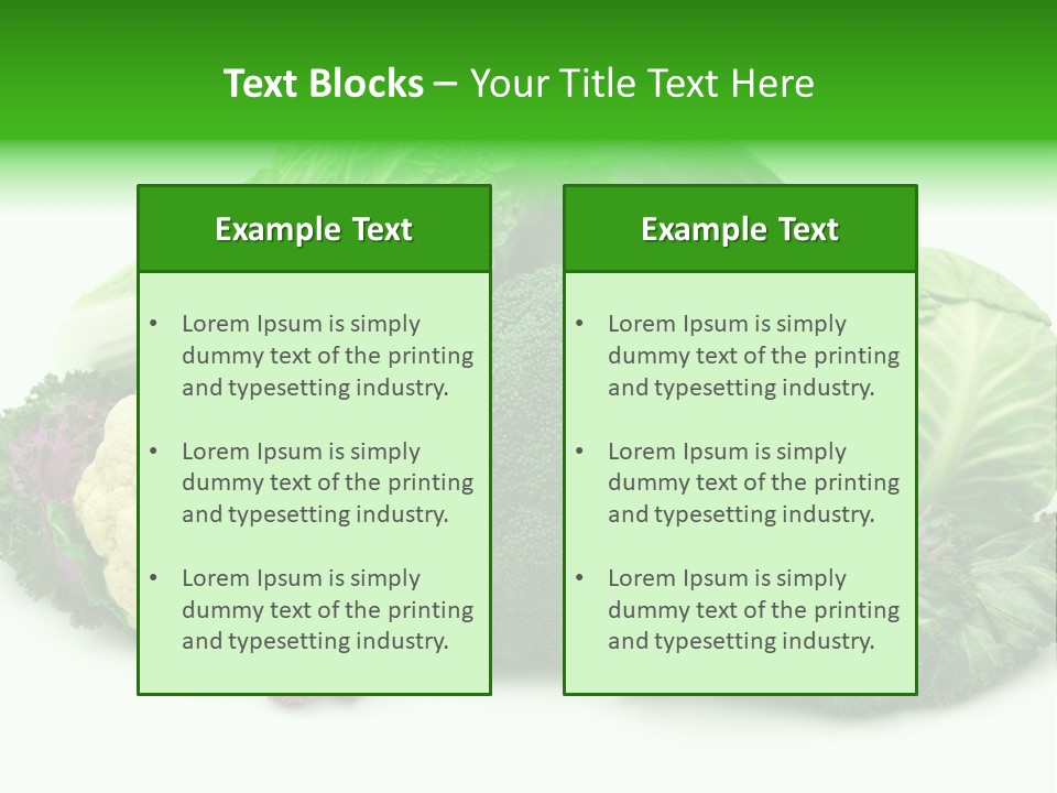 Brussels Cabbages Coleseed PowerPoint Template
