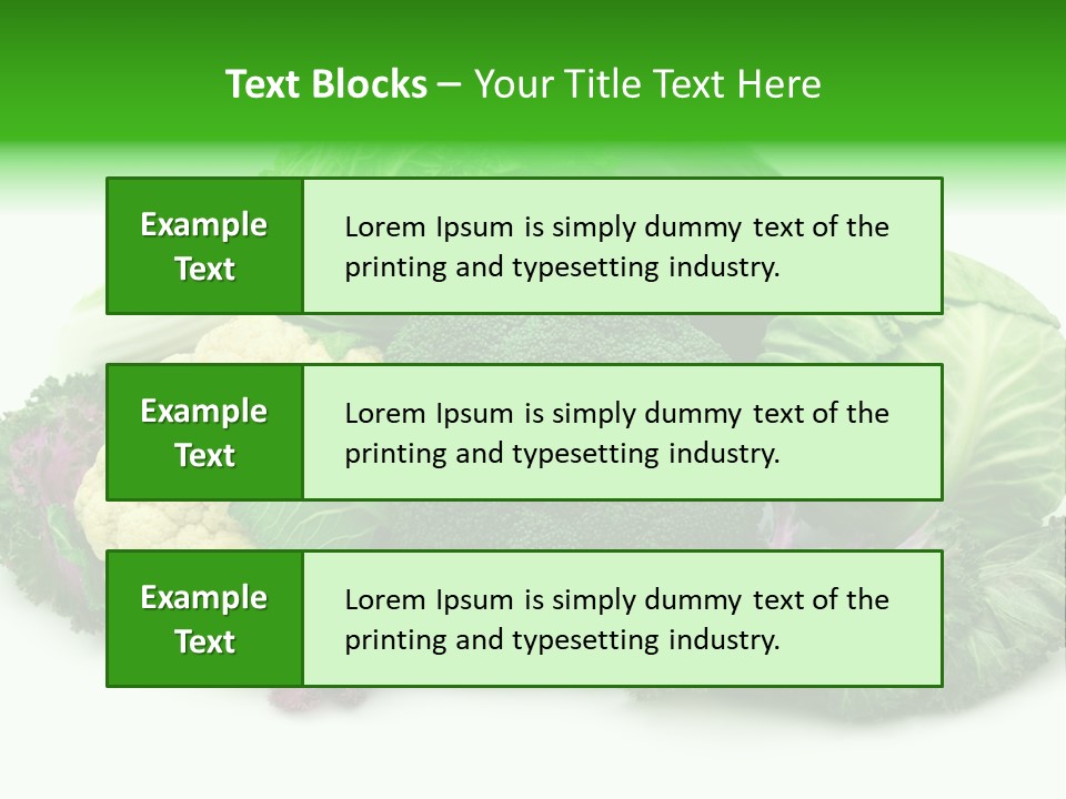 Brussels Cabbages Coleseed PowerPoint Template