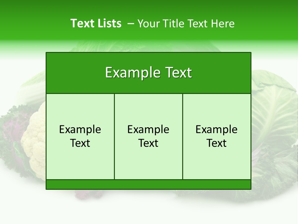 Brussels Cabbages Coleseed PowerPoint Template