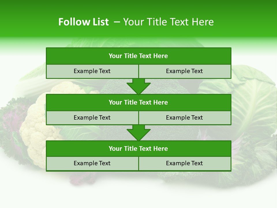 Brussels Cabbages Coleseed PowerPoint Template