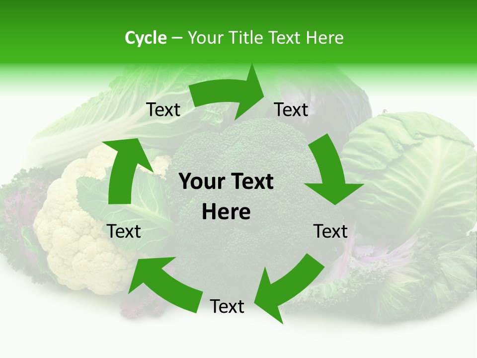 Brussels Cabbages Coleseed PowerPoint Template