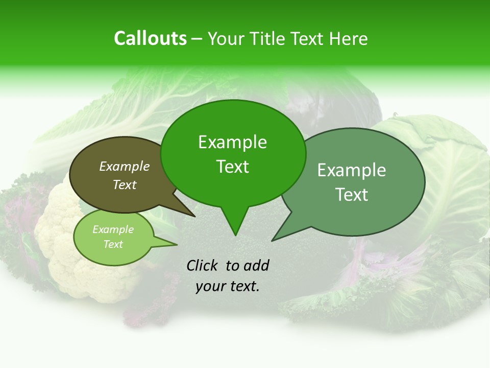 Brussels Cabbages Coleseed PowerPoint Template