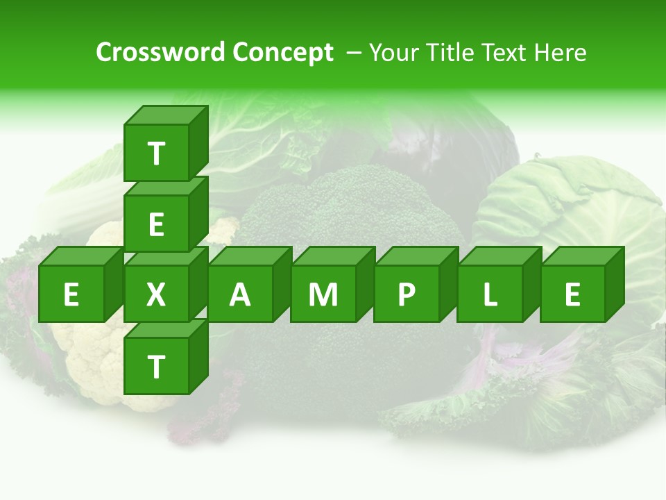 Brussels Cabbages Coleseed PowerPoint Template