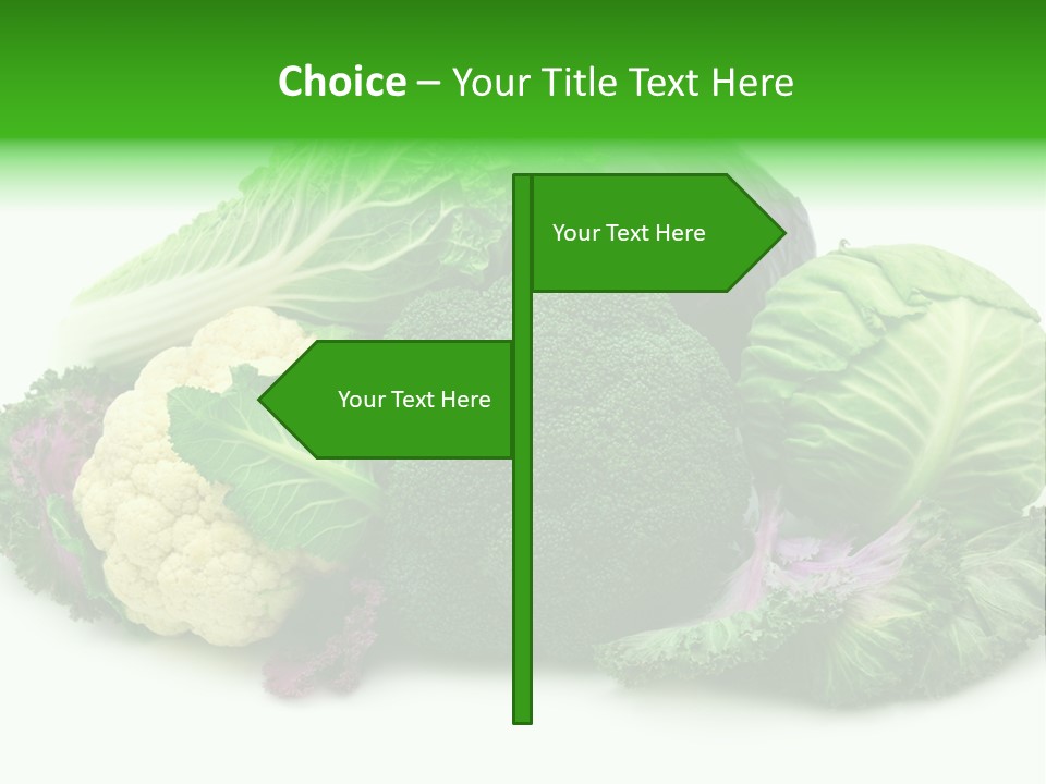Brussels Cabbages Coleseed PowerPoint Template