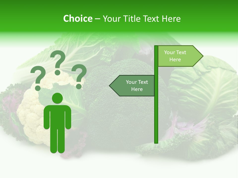 Brussels Cabbages Coleseed PowerPoint Template
