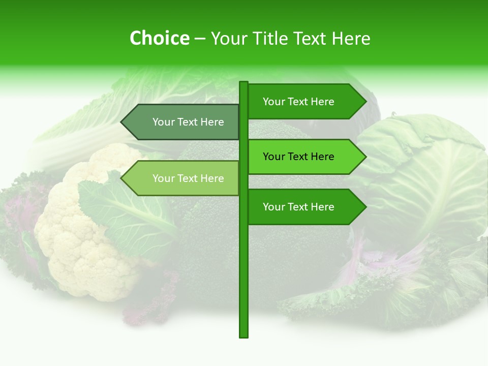 Brussels Cabbages Coleseed PowerPoint Template