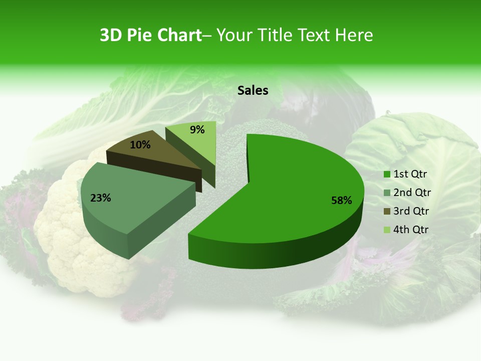Brussels Cabbages Coleseed PowerPoint Template