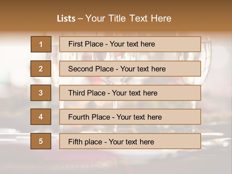Drink Dining Establishment PowerPoint Template