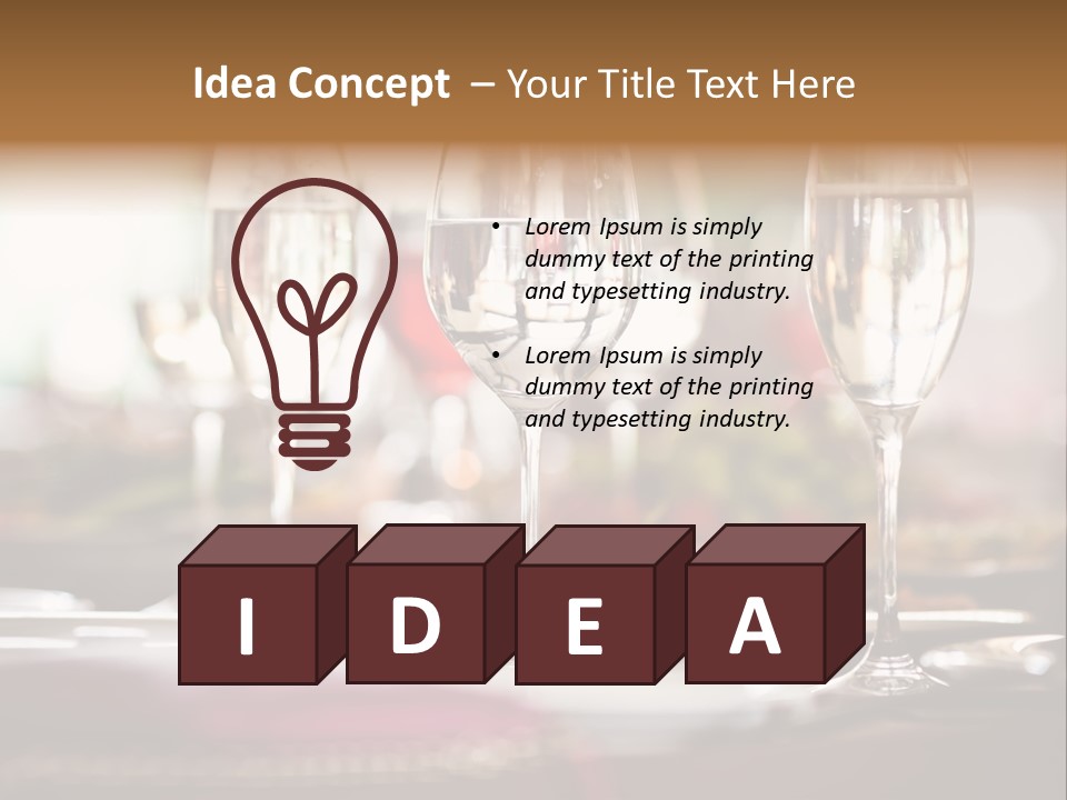 Drink Dining Establishment PowerPoint Template